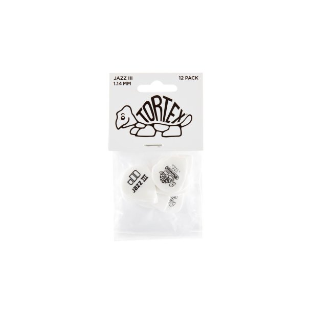 Plektrum Tortex White JAZZ III 478P1.14 12/PLYPK